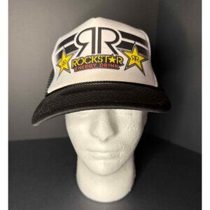 Rockstar Energy Drink Cap Snapback Trucker Hat Adjustable Vintage Foam Mesh